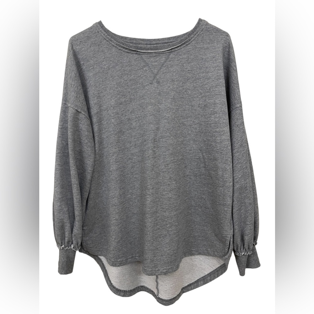 Cabana by Crown & Ivy | Women's Crew Neck Sweeper Sweatshirt | Gray | Size S |